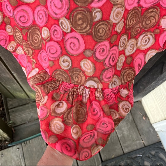 Travelsmith Semi-Sheer Spiral Peplum Cardigan Sz M Petite - Picture 7 of 12